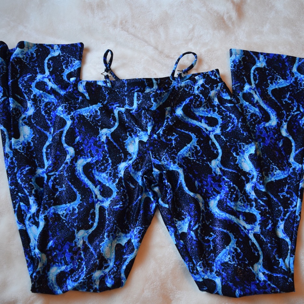 Blue Patterned G String Pants - image 1